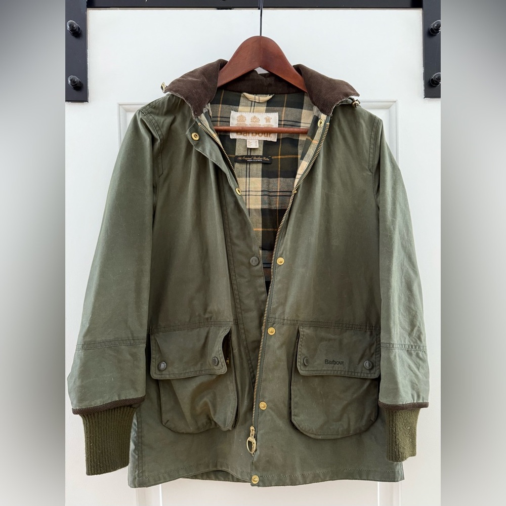 Barbour Pine Martin Wax Cotton Jacket with Removable Hood